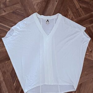 COA White V-Neck Women's Top Medium